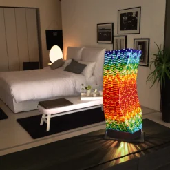 Scultura multicolore in vetro di Murano Manhattan Impression