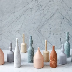 Scultura Omaggio a Morandi in marmo cipollino