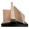 Scultura Poesia di Prismi in Marmo Rosa e Nero