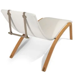 Sdraio da esterno Foil in Tessuto bianco con cuscino