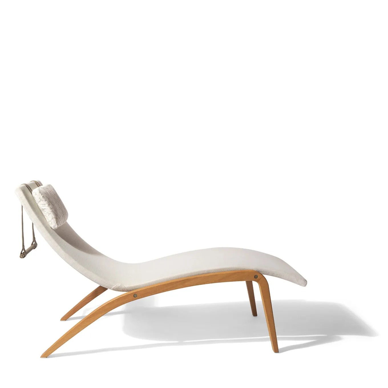 Sdraio da esterno Foil in Tessuto bianco con cuscino