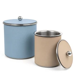 Secchiello da ghiaccio Axel in pelle beige