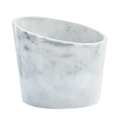 Secchiello per ghiaccio da 4 bottiglie in marmo bianco