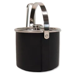 Secchiello per ghiaccio dorato con coperchio