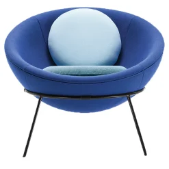 Sedia a scodella di Bardi Nuance blu lucido