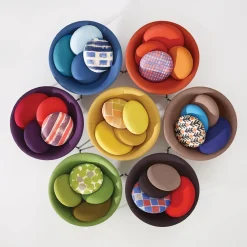 Sedia a scodella di Bardi Nuance blu lucido