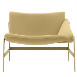 Sedia amaca gialla con braccioli di Debonademeo Studio