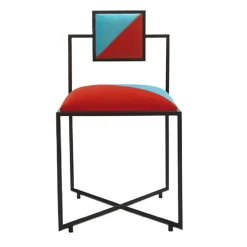 Sedia Capri in corallo e tiffany