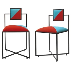 Sedia Capri in corallo e tiffany