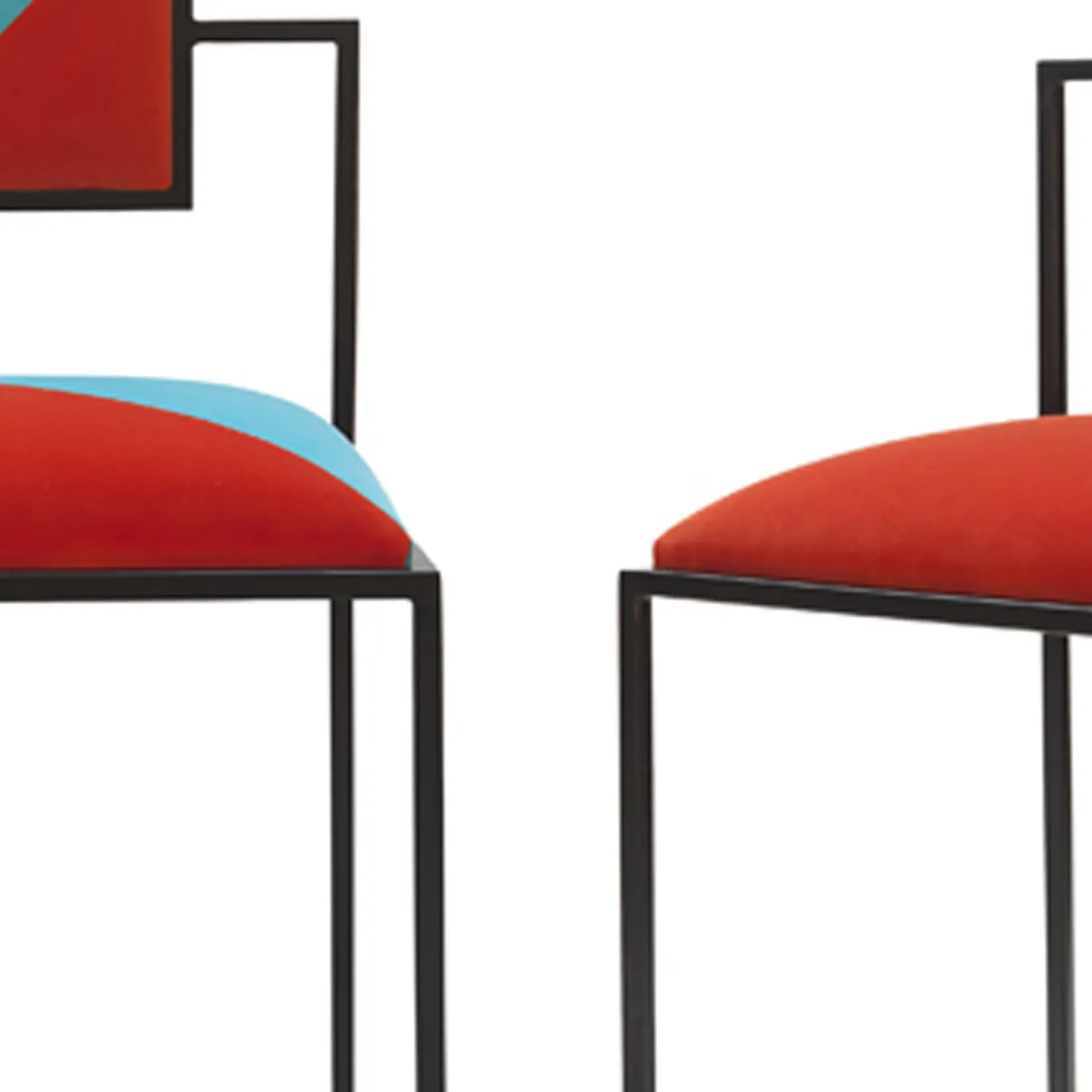 Sedia Capri in corallo e tiffany