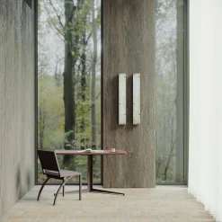 Sedia Cylindre in ferro con finitura bronzo e pelle