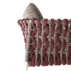 Sedia da esterno Eva Vertical Ropes di Antonio Marras