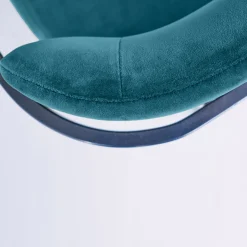 Sedia da pranzo Rebecca Bio in velluto verde bluastro
