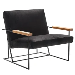 Sedia da salotto Gotham Black di Federico Carandini