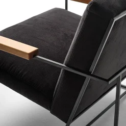 Sedia da salotto Gotham Black di Federico Carandini