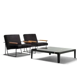 Sedia da salotto Gotham Black di Federico Carandini