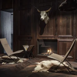 Sedia da salotto in pelle Mood Taupe