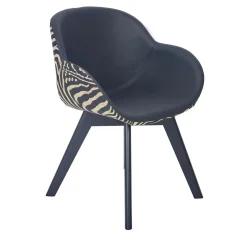 Sedia da salotto Kiros Lup a strisce di zebra