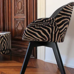 Sedia da salotto Kiros Lup a strisce di zebra