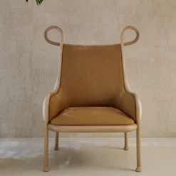Sedia da salotto Mickey Natural di India Mahdavi