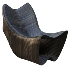 Sedia da salotto nera Vulcano