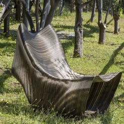 Sedia da salotto nera Vulcano