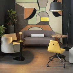 Sedia da ufficio Nuki gialla con ruote