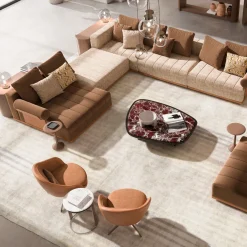 Sedia girevole arancione