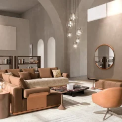 Sedia girevole arancione