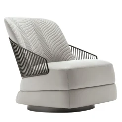 Sedia girevole in pelle di Castello Lagravinese Studio #1