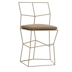 Sedia in ferro colore Cappuccino