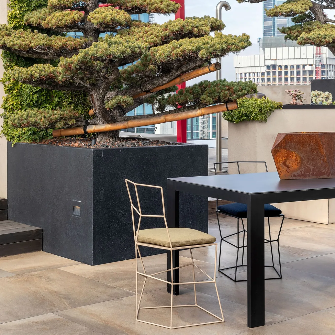 Sedia in ferro colore Cappuccino