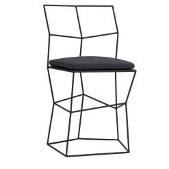 Sedia in ferro colore liquirizia