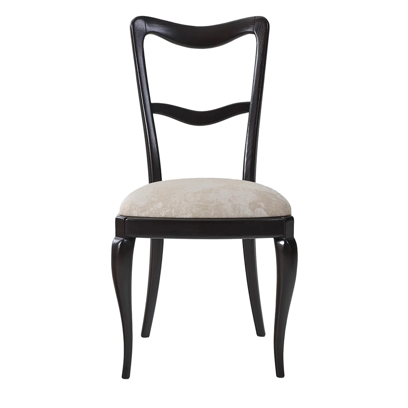 Sedia in legno in legno di tiglio tinto Ebano Babbol