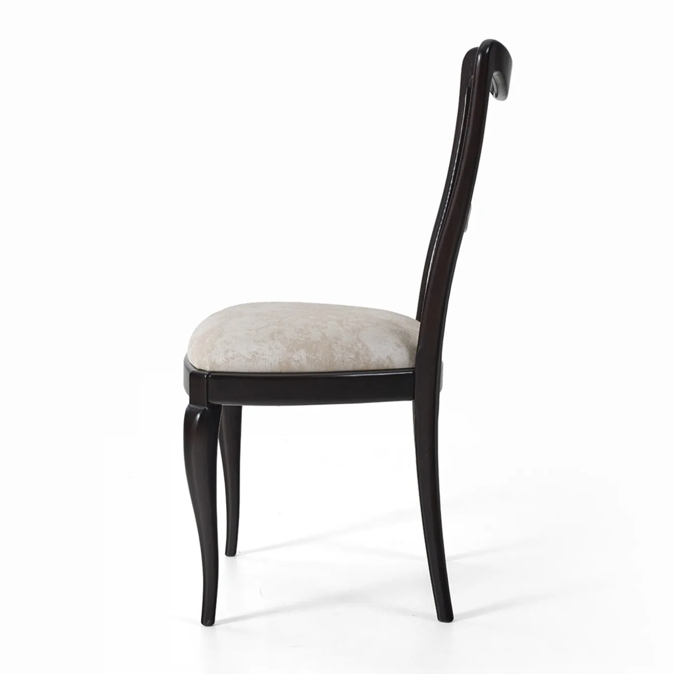 Sedia in legno in legno di tiglio tinto Ebano Babbol