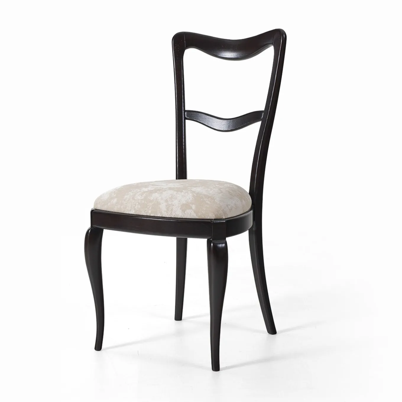 Sedia in legno in legno di tiglio tinto Ebano Babbol