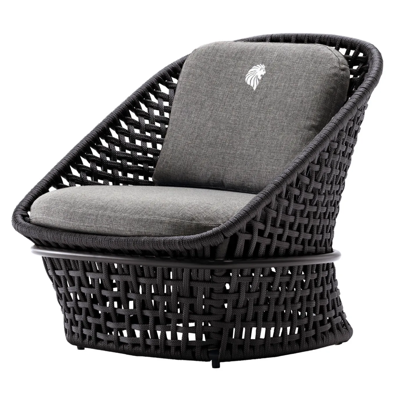 Sedia Occasionale in tessuto nero per esterni