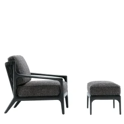 Sedia occasionale in velluto o tessuto scamosciato Poltrona