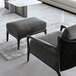 Sedia occasionale in velluto o tessuto scamosciato Poltrona