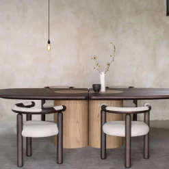 Sedia Panda in Legno e Tessuto