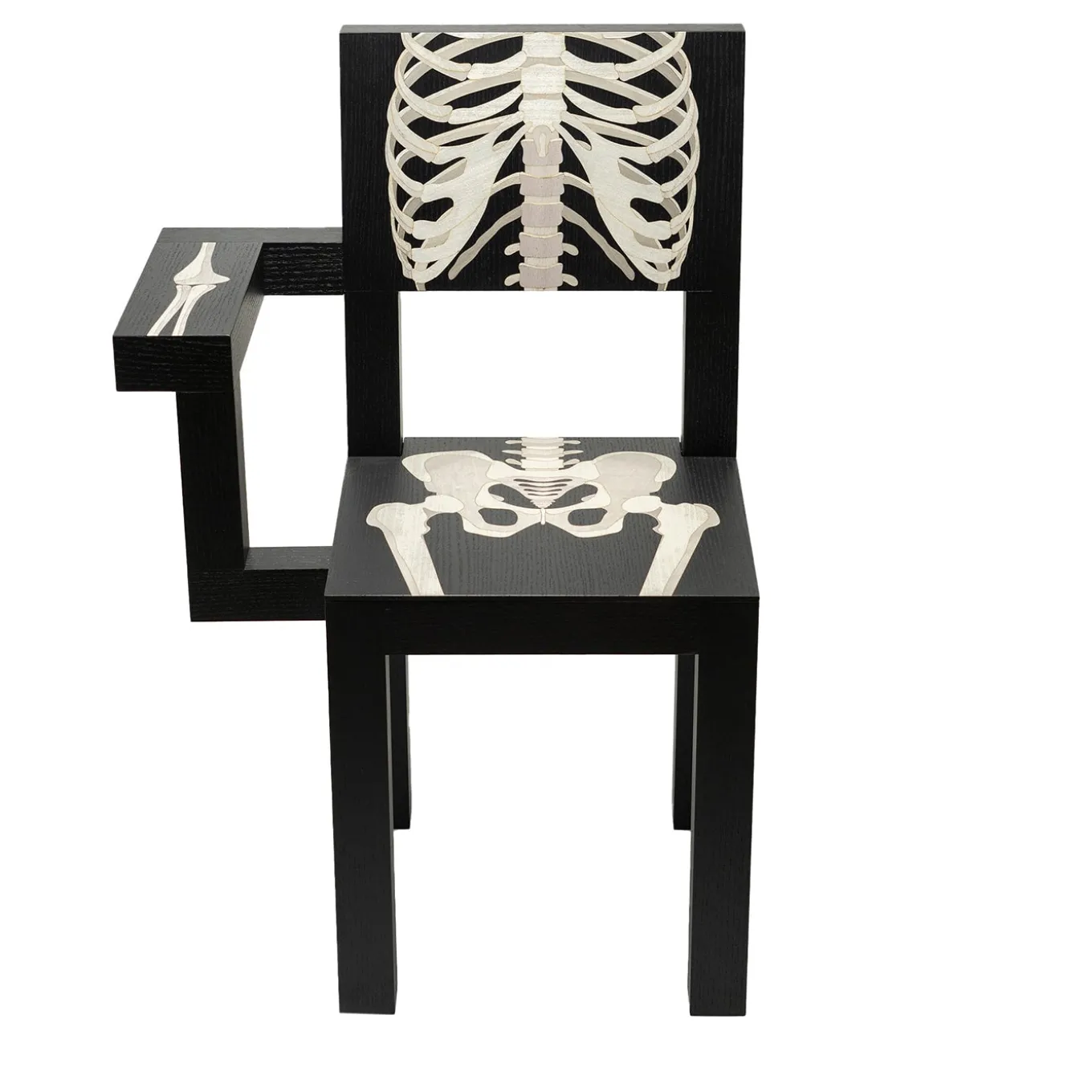 Sedia scheletrica nera