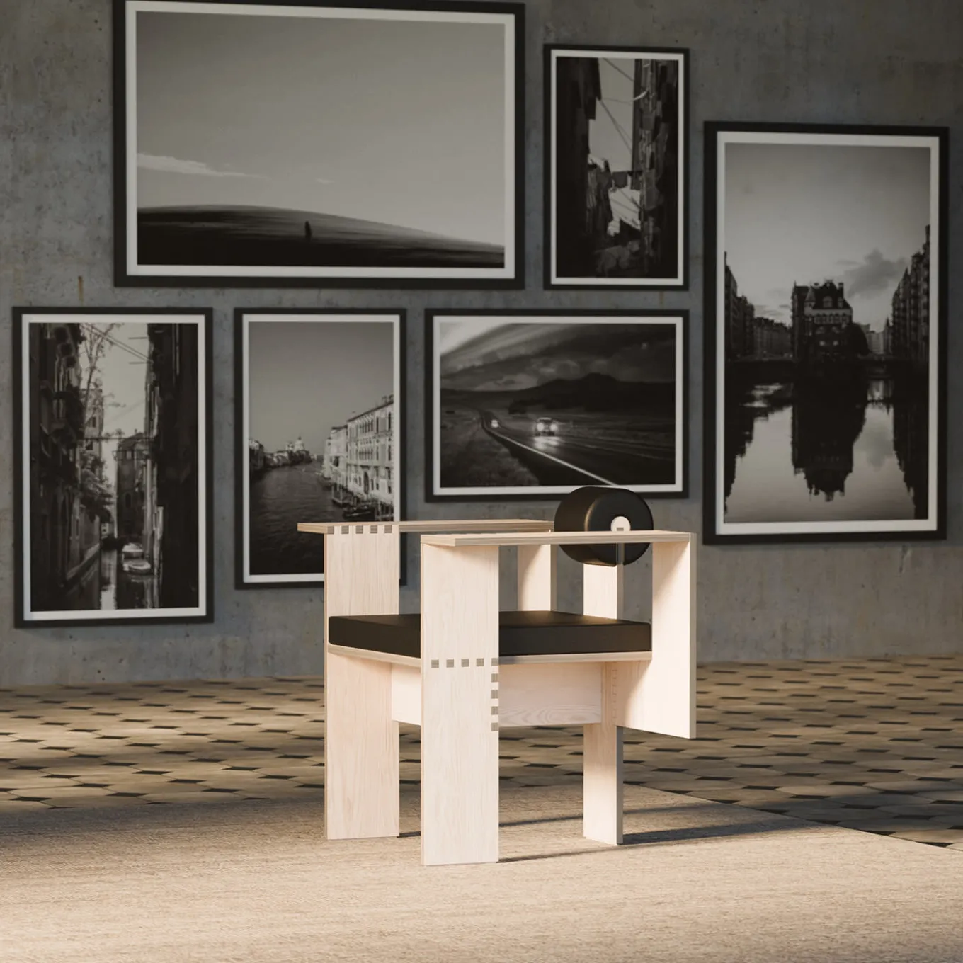 Sedia scultorea Morelato di Mario Botta