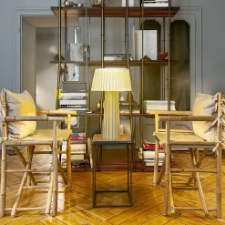 Sedia Wong in bambù con braccioli