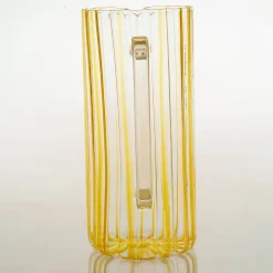 Serlio Loos Brocca in vetro ambrato a righe