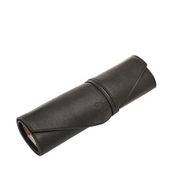 Set Backgammon da viaggio in pelle nera