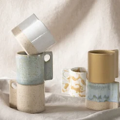 Set da 2 Solid Blue and White Glaze Powder