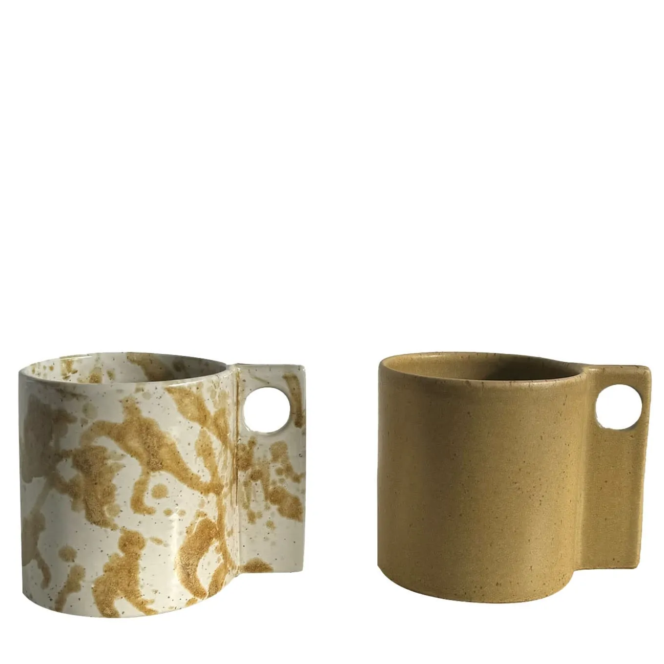 Set da 2 Staines and Mustard Glaze Hole