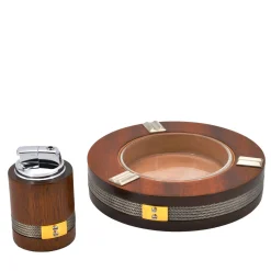 Set da fumo Ritmi Marini con accendino e portacenere di Nino Basso