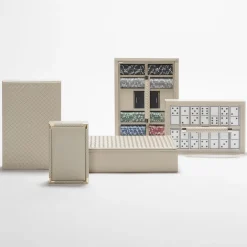 Set da gioco Domino Eva intrecciato a mano