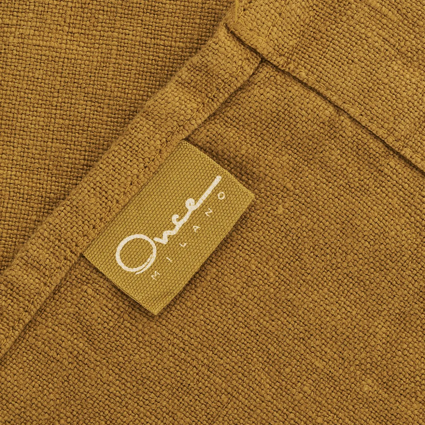 Set di 4 asciugamani in lino senape